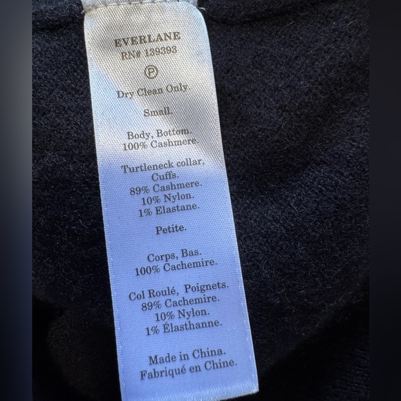 Everlane Cashmere Blue Turtleneck Sweater - Picture 9 of 11